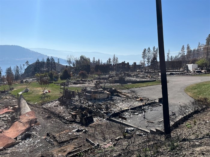 Wildfire has taken many houses in Trader's Cove down to their foundations.