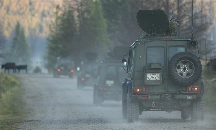 Members of the Canadian Armed Forces reserves are seen conducting an exercise in this undated photo.