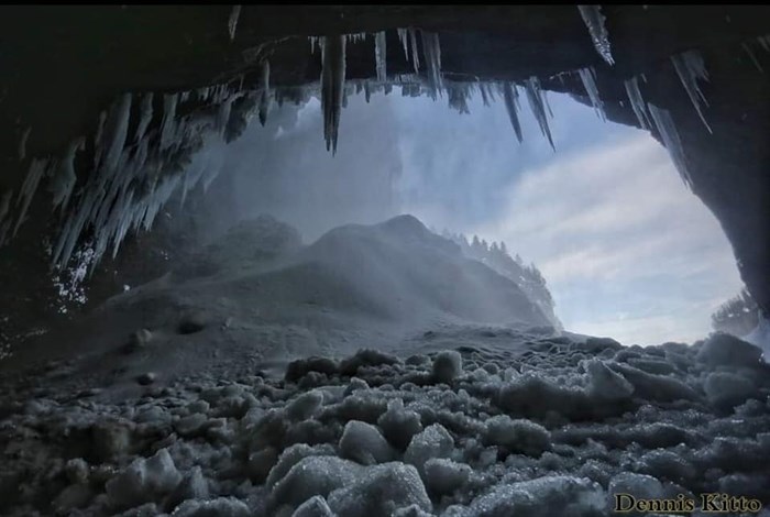 Kamloops photographer Dennis Kitto took this photo from behind Helmcken Falls in March. 