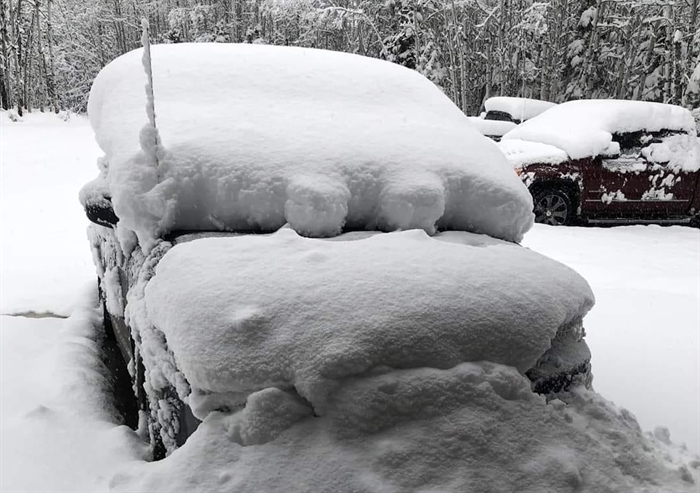 Last week, we missed this one-foot-plus snowfall in Calgary, by three hours.