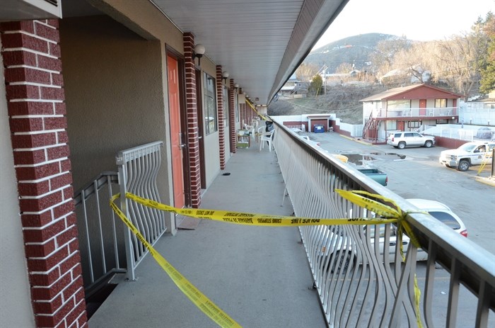 Police cordoned off the motel following the discovery of Alishia Lemp's body.