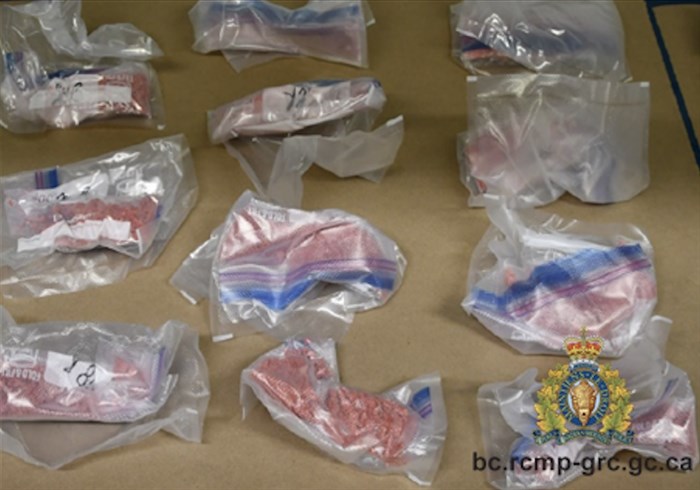 Drugs seized by Vernon RCMP.