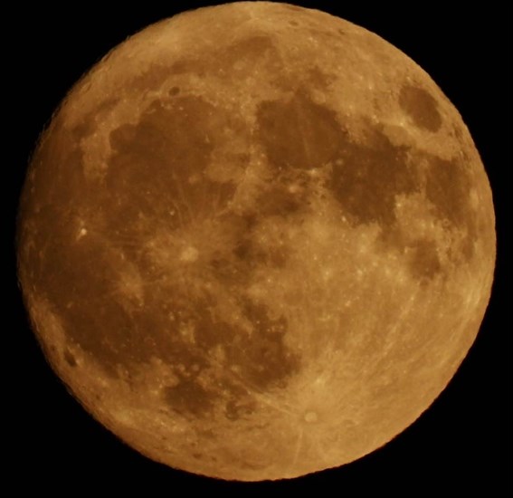 This close up photo of June's full strawberry moon was taken in Summerland. 