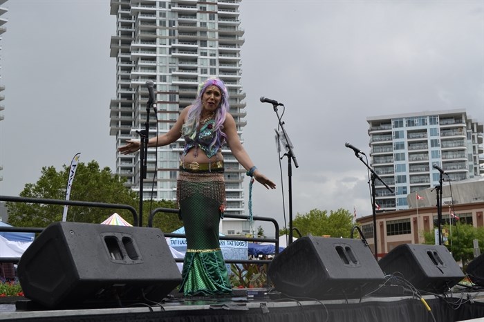 Singer Mermaid Nicole in Waterfront Park on Canada Day 2024.