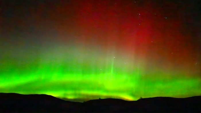 The northern lights shimmered over Kamloops end of August. 