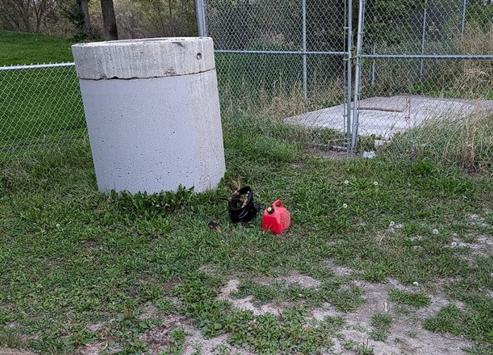 A jerry can was spotted near the boat launch, not far from the bridge. It's not clear whether it will be related to the fire investigation.