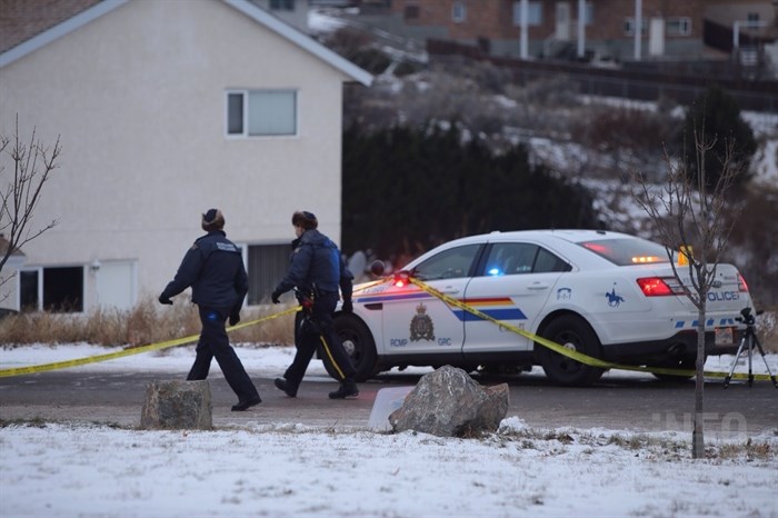 The crime scene in Batchelor Heights on Dec. 3, 2014