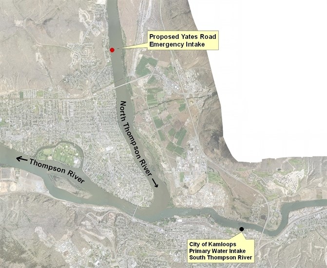 The current water intake is located along the South Thompson River and an emergency backup one is being planned for along the North Thompson River now as well.