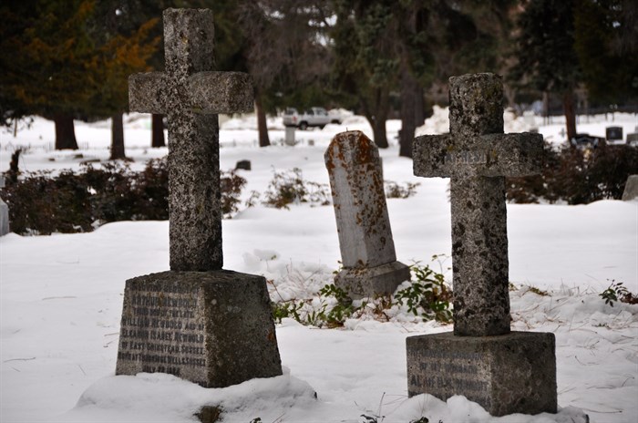 Pioneer section of the Kelowna Memorial Park Cemetery.