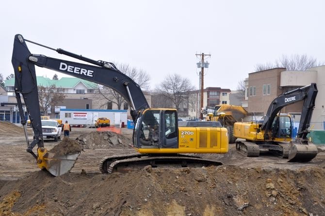 The Kelowna Health Centre has begun construction at Doyle and St. Paul.