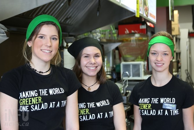 Makenna, Katie and Alexa were floored by a customer who came bearing gifts for all the employees at Chopped Leaf last week. Makenna also won a prize of tickets to see Imagine Dragons, courtesy of the customer.