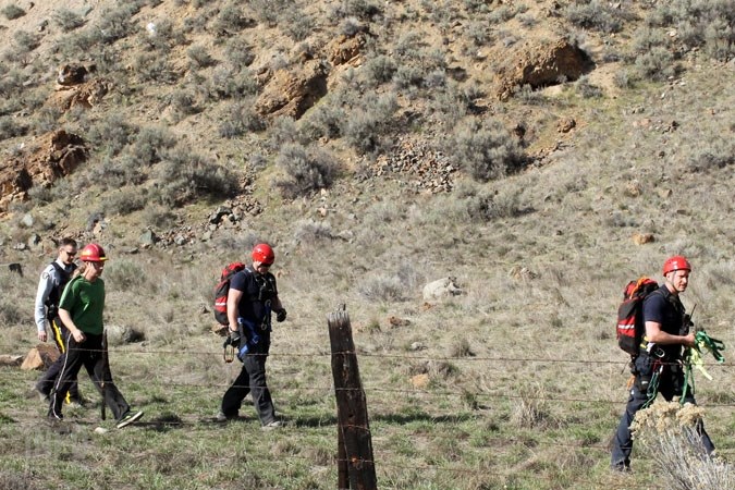 The hiker arrives safely at the bottom of the hill near Ord Road