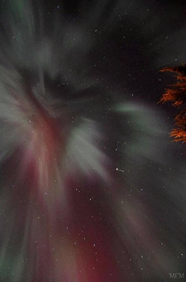 The northern lights over Barriere on March 17, 2015.