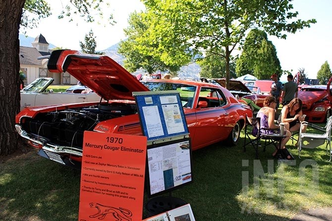 Rare classics like this 1970 Ford Cougar Eliminator were on display at the 2015 Peach City Beach Cruise.