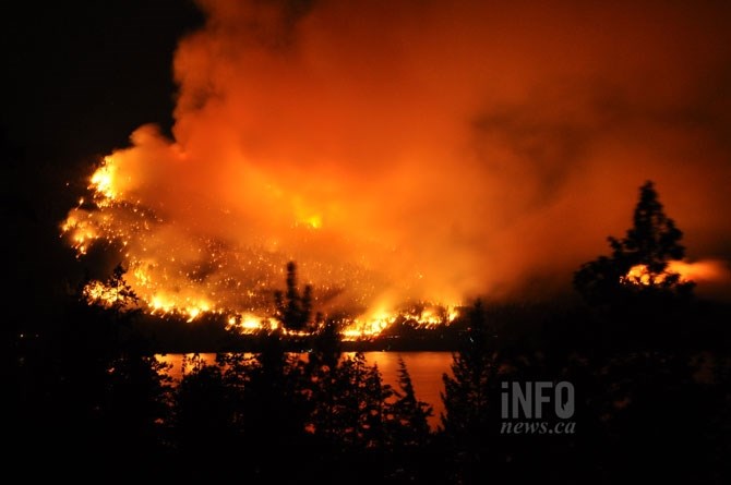 Westside Road fire from Clifton Road July 21.