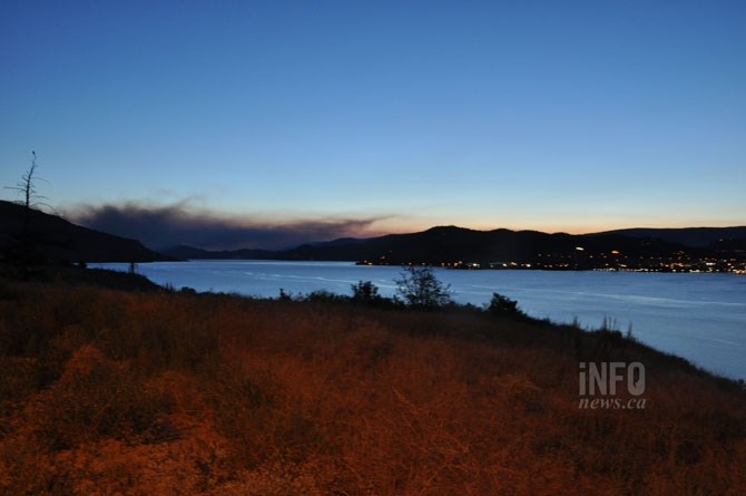 Early morning smoke imposes on the landscape from Westbank First Nation.