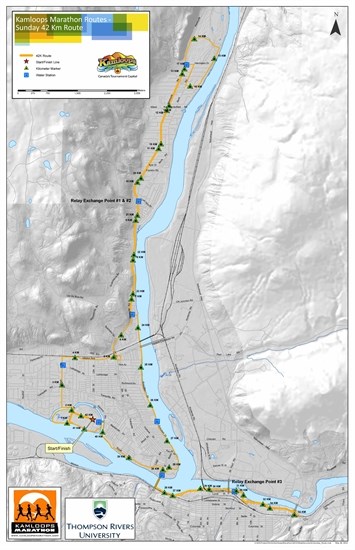 Map of full 42-kilometre race.