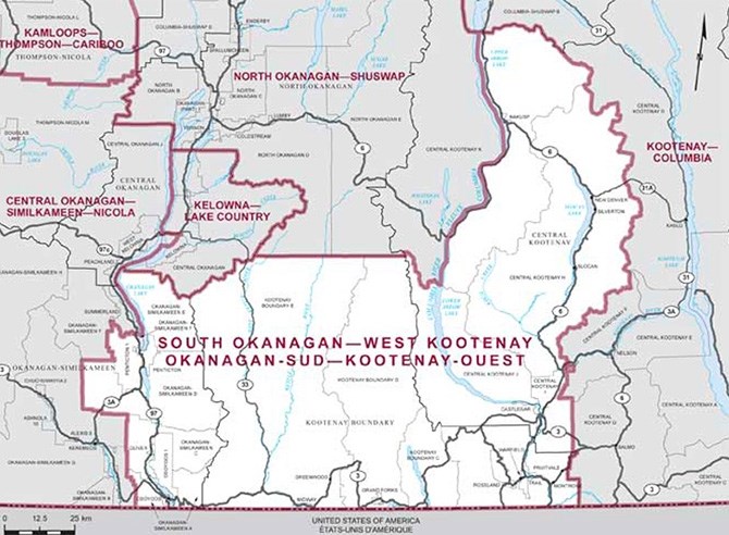 Penticton is in the newly created riding of South Okanagan - West Kootenay.