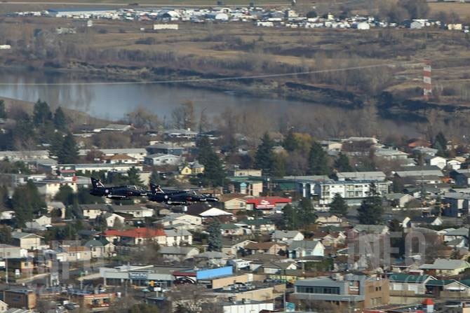 The fly past from 419 Squadron from Cold Lake, Alberta. 