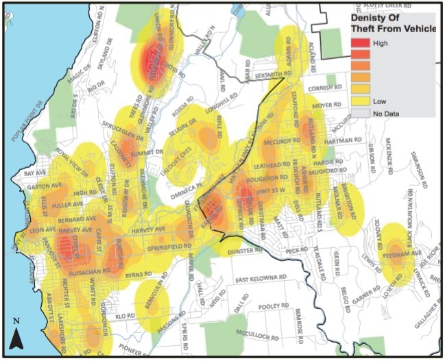 Theft from vehicle map