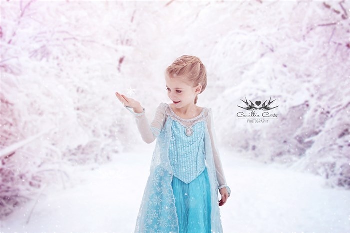 Layla as Elsa, from the Disney movie Frozen. 