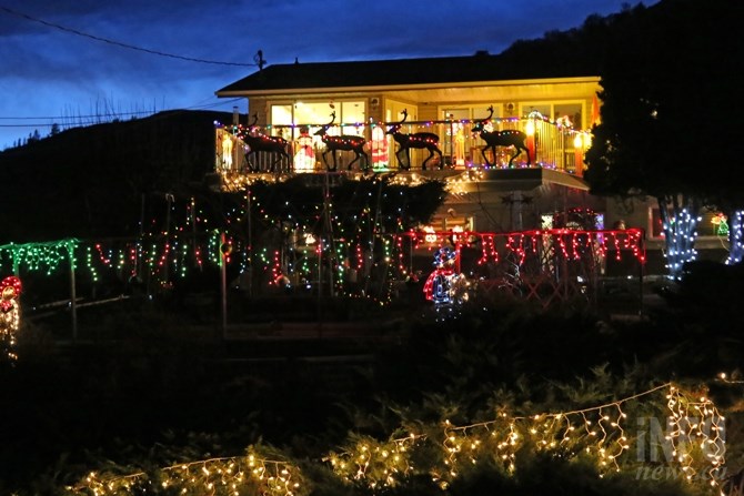 The new neighbours on the north side of the Fords have also gotten into the Christmas spirit.