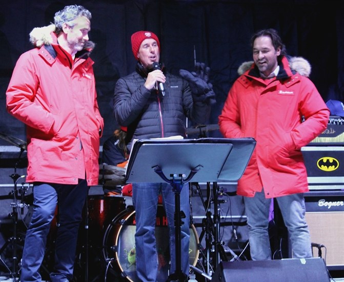 Left to right, Trevor Linden, Ron McLean and Darcy Tucker chat about junior hockey memories and the WHL at Sun Peaks Resorts, Wednesday, Feb. 3, 2016.