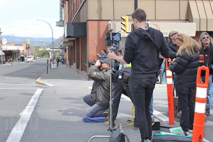 Filming of power rangers on 4 Avenue, Seymour and Victoria Streets in Kamloops. 