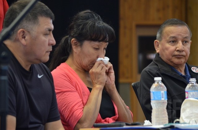 FILE PHOTO: Caitlin's mother Priscilla Potts at a community-led search party in summer 2016. 