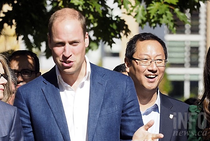 The Duke of Cambridge with UBC President Santa Ono.