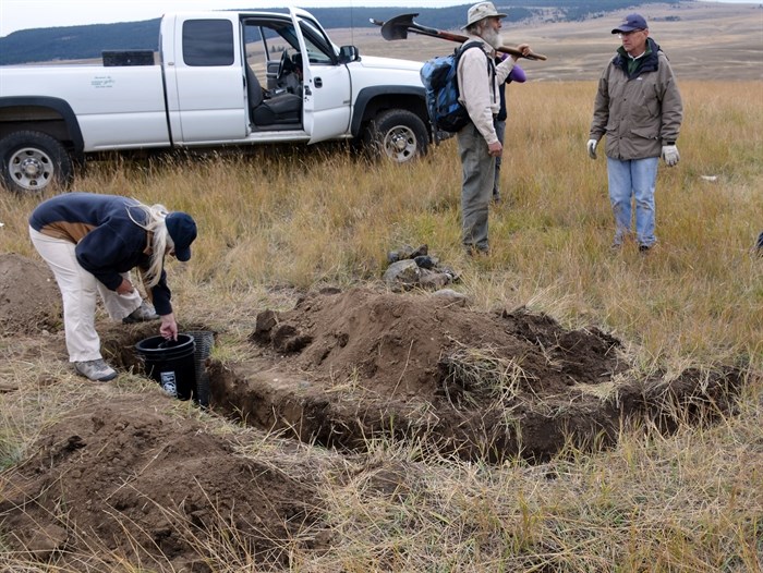 The trench's lead from the burrow entrance to a nesting area where the owls can raise their young. Plastic structures were used to create the nesting area on Oct. 15, 2016.