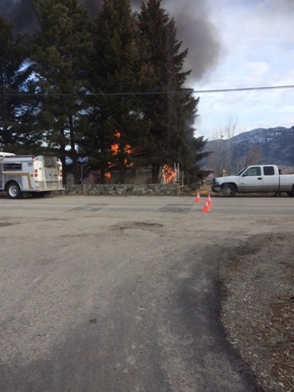 Kayla Chappell submitted this photo of the garage fire in Kaleden on Friday, Feb. 24, 2017.