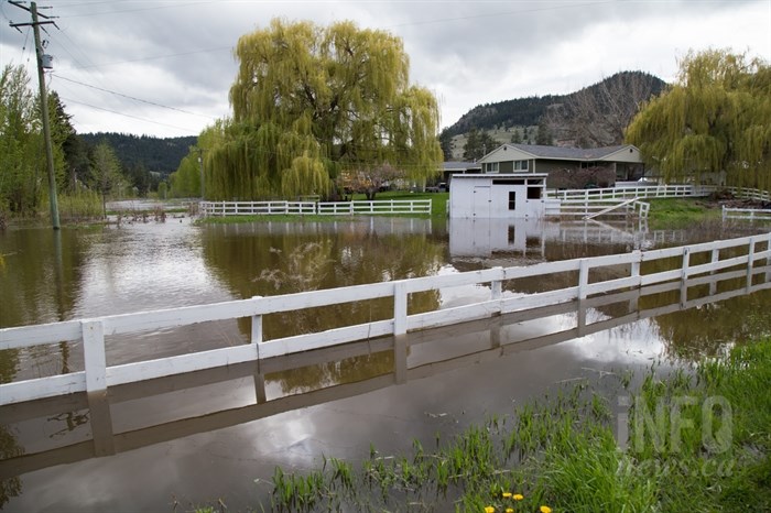 Water pools in this yard on Barnhartvale Road.