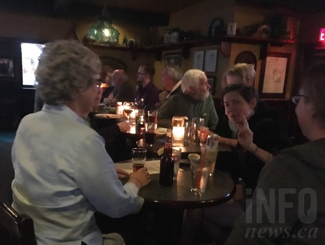 Green Party supporters watched the election unfold from Sir Winston's Pub. 