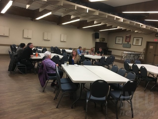 NDP supporters convened at the Elks Lodge. 