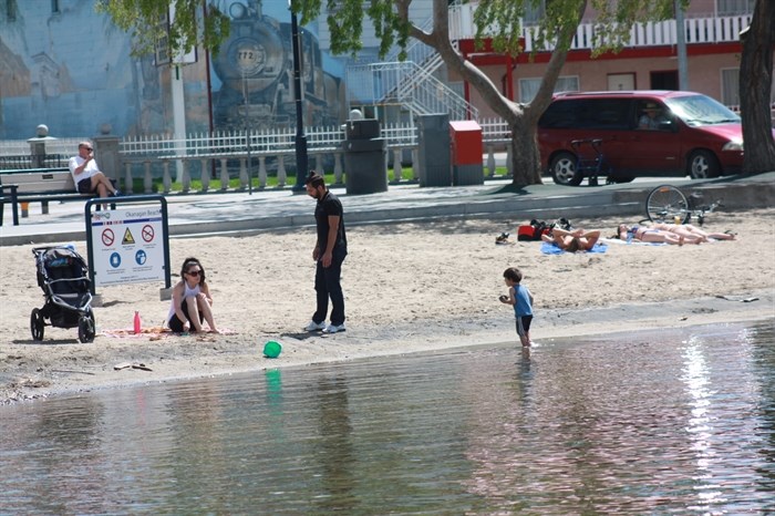 Penticton's Okanagan Lake beach near the Peach Concession on June 2, 2016.