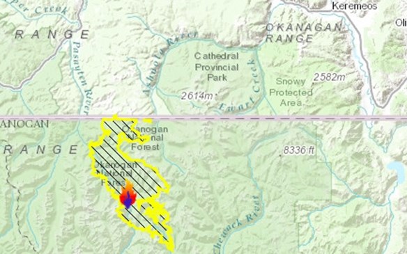 B.C. Wildfire crews are conducting assessments on the Diamond Creek fire, which jumped the border into Canada earlier this week.