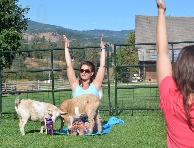 Instructor Jennifer Greenwood leads the hour-long class at O'Keefe Ranch.