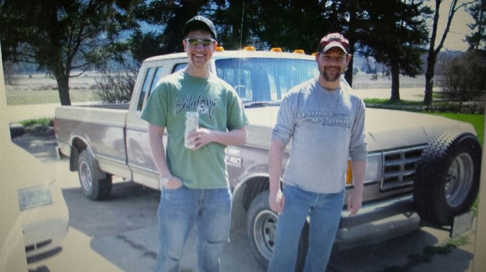 Jason Hardy pictured with his nephew Jamie Honsberger.