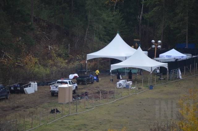 Police search at 2290 Salmon River Road on Oct. 25, 2017. 