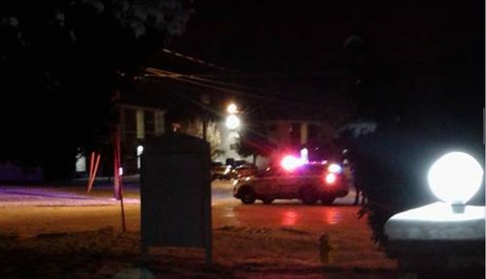 Police presence outside the Tournament Inn, Nov. 4.