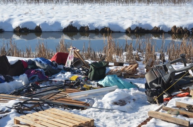 The homeless camp has existed for many months, however campers say this is the first time they've been asked to leave. 