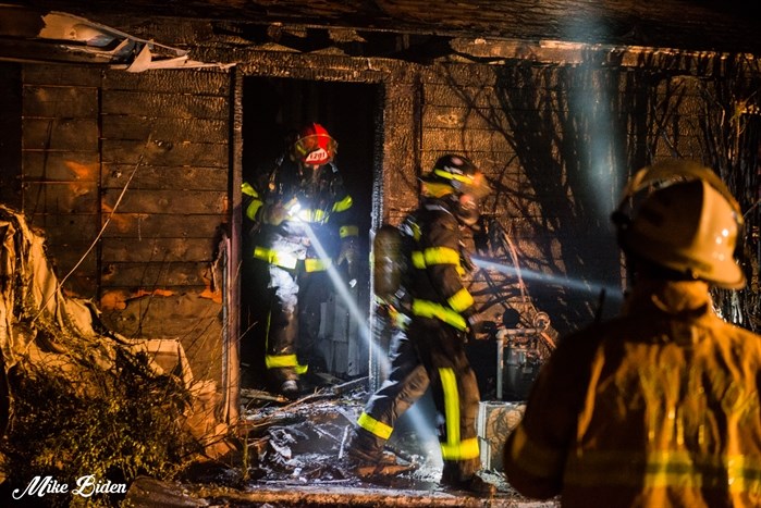 Penticton firefighters extinguished a blaze at the Old Log Cabin Motel on Skaha Lake Road, Tuesday, July 10, 2018.