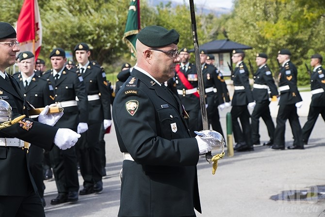 Commanding Officer Vecchio leads the procession for the first time. 