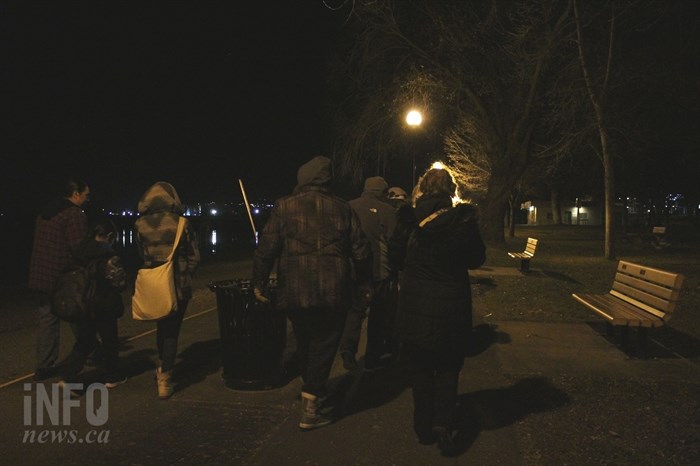 Participants walking along the pathway at Riverside Park on Wednesday, Nov. 28, 2018.