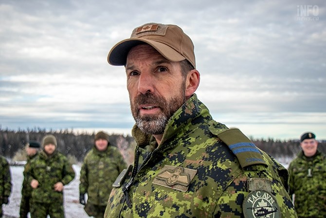 Brian Griffith has been flying for about 30 years. For the tactical training exercise he is the pilot of the lead helicopter that will take the soldiers to the drop off point in the middle of the woods.