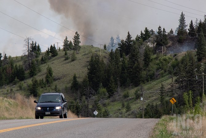 Smoke could be seen from Dallas Drive.