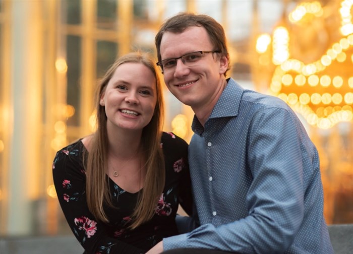 Portia and Dirk in New York city after he proposed.