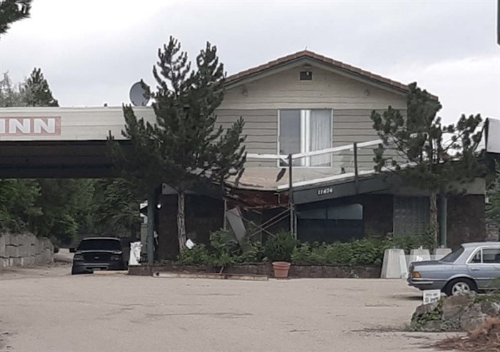 This collapsed deck triggered an order to close down the Airport Inn.