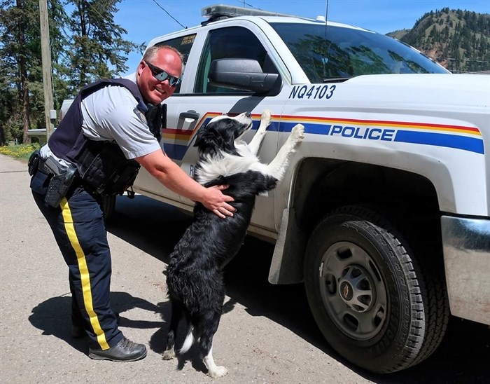 Getting patted down by the RCMP.